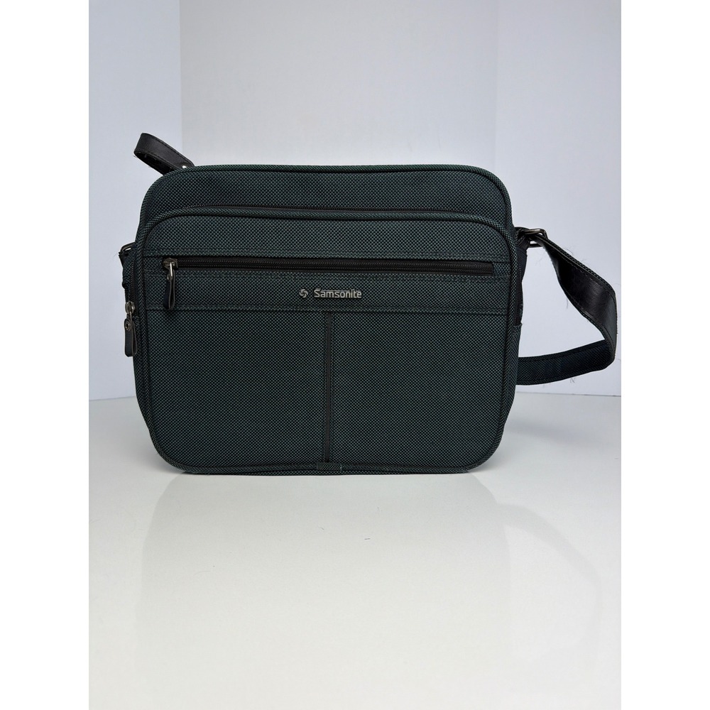 Vintage Samsonite Messenger Bag Teal Green Ballistic Nylon Travel Crossbody Bag